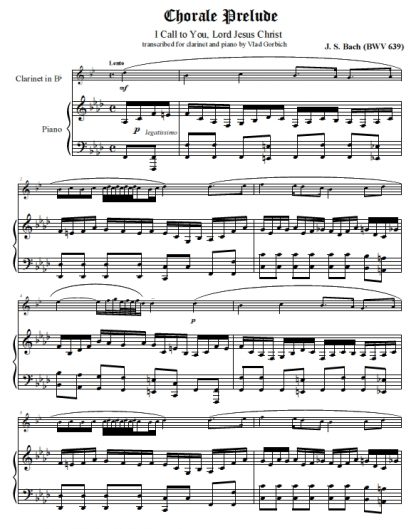 Bach Chorale Prelude Score