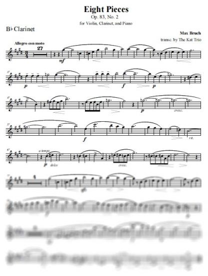 Bruch Op.83 No.2 Clarinet Part