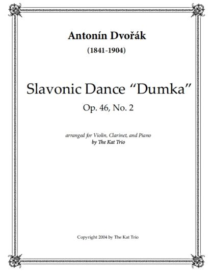 Dvorak Slavonic Dance Dumka