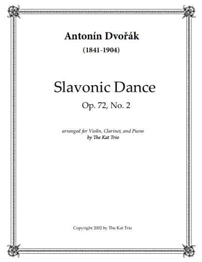 Dvorak Slavonic Dance Op.72 No.2
