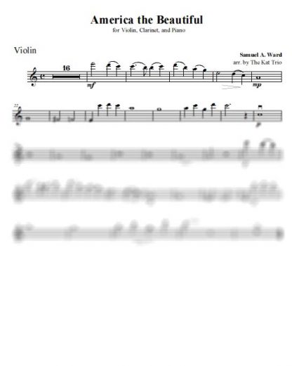 Ward America the Beautiful - Violin